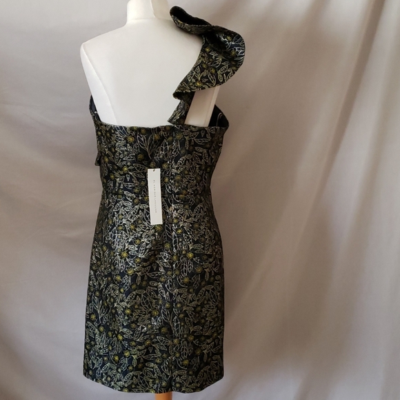 NewMonique Lhuillier One Shoulder Floral Jacquard - Picture 6 of 10